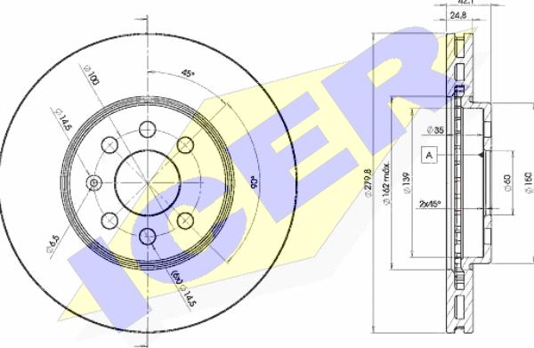 Icer 78BD9001-2 - Discofreno autozon.pro