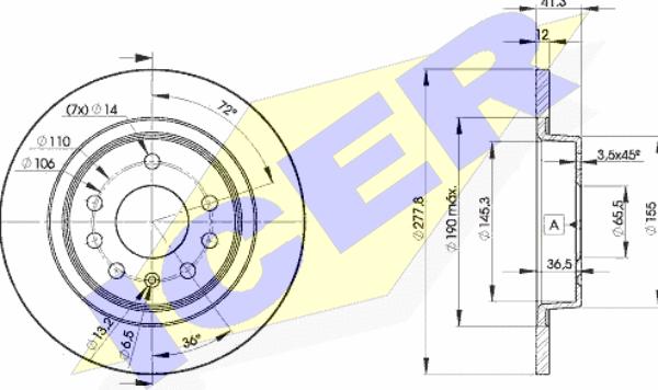 Icer 78BD9115-2 - Discofreno autozon.pro