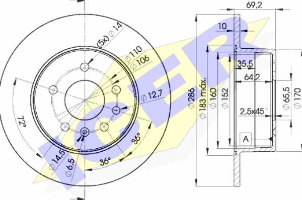 Icer 78BD9210-2 - Discofreno autozon.pro