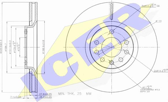 Icer 78BD9213-2 - Discofreno autozon.pro