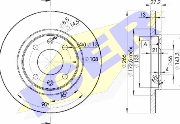 Icer 78BD4692-2 - Discofreno autozon.pro