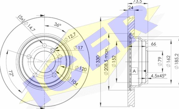 Icer 78BD4645-2 - Discofreno autozon.pro