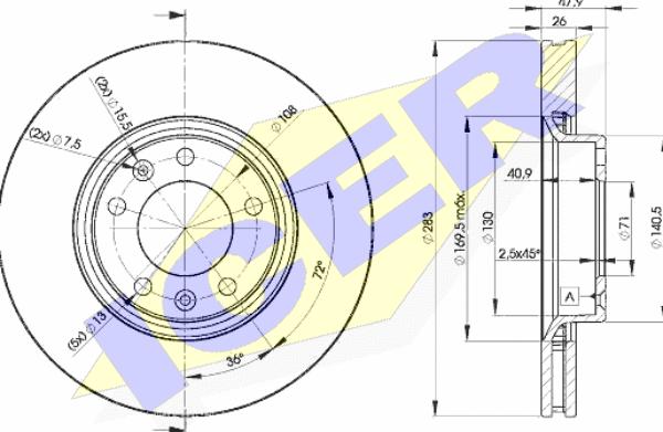 Icer 78BD4660-2 - Discofreno autozon.pro