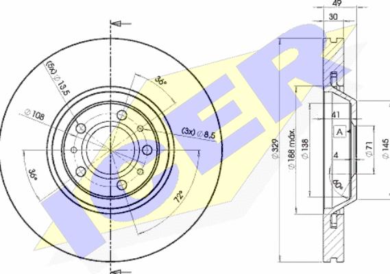 Icer 78BD4608-2 - Discofreno autozon.pro