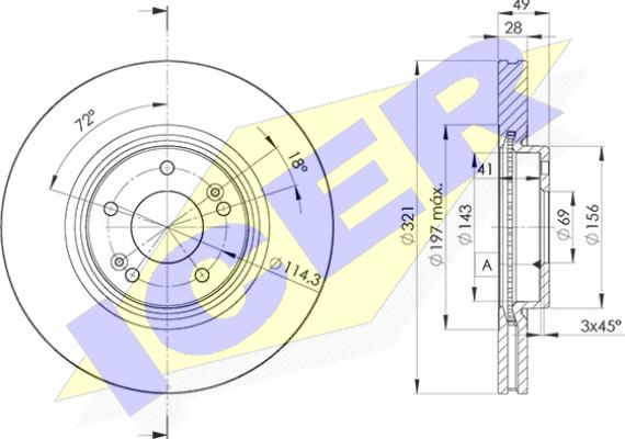 Icer 78BD4051-2 - Discofreno autozon.pro