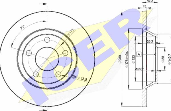 Icer 78BD4064-2 - Discofreno autozon.pro