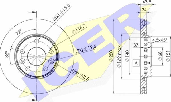 Icer 78BD4022-2 - Discofreno autozon.pro