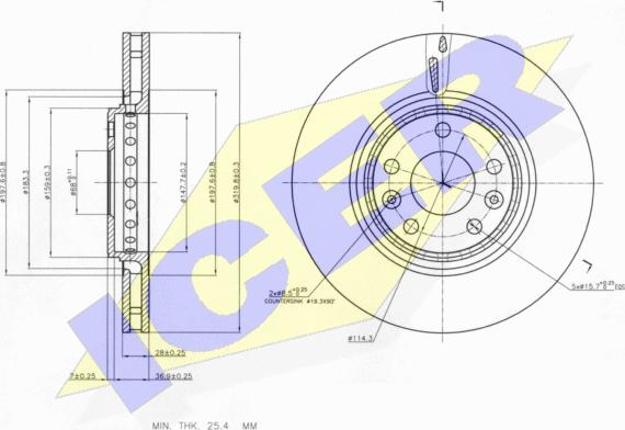 Icer 78BD4162-2 - Discofreno autozon.pro