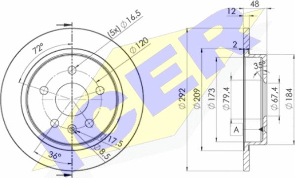 Icer 78BD4117-2 - Discofreno autozon.pro