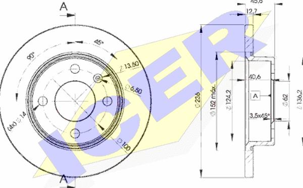 Icer 78BD4322-2 - Discofreno autozon.pro