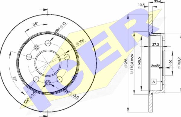 Icer 78BD4296-2 - Discofreno autozon.pro