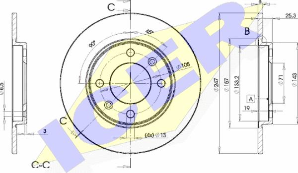 Icer 78BD4247-2 - Discofreno autozon.pro