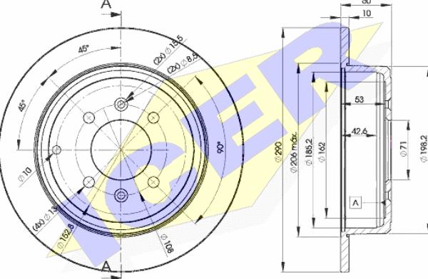 Icer 78BD4250-2 - Discofreno autozon.pro