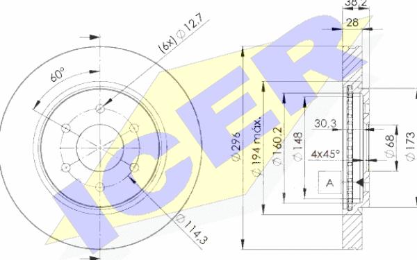 Icer 78BD4200-2 - Discofreno autozon.pro