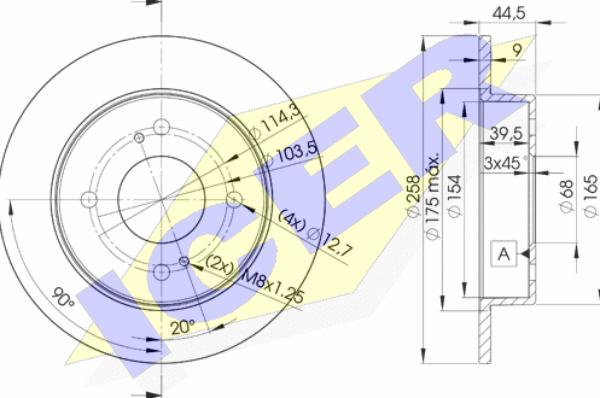 Icer 78BD4201-2 - Discofreno autozon.pro