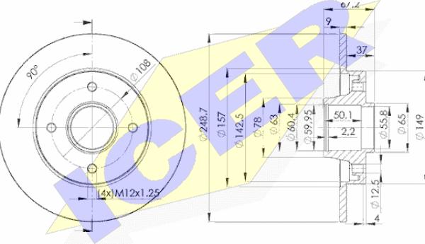 Icer 78BD4744-1 - Discofreno autozon.pro