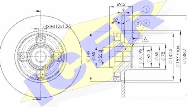 Icer 78BD4745-1 - Discofreno autozon.pro