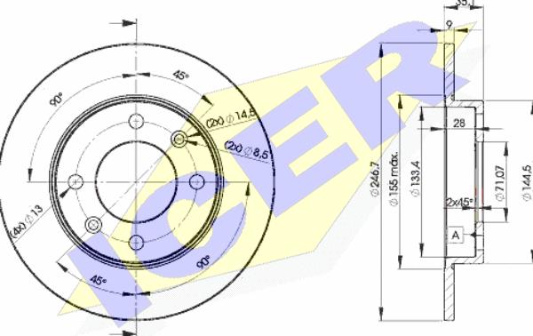 Icer 78BD4746-2 - Discofreno autozon.pro