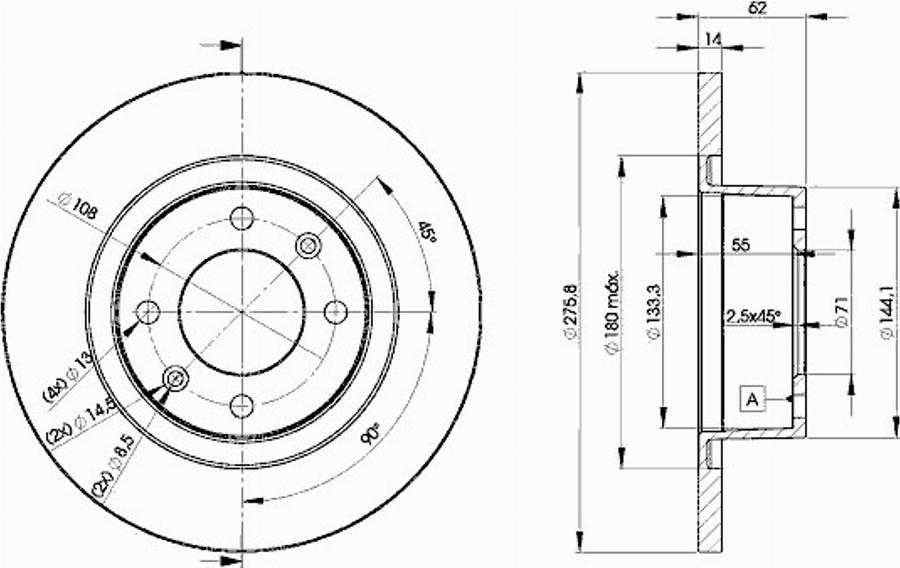 Icer 78BD4754 - Kit freno, Freno a disco autozon.pro