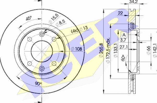 Icer 78BD4750-2 - Discofreno autozon.pro