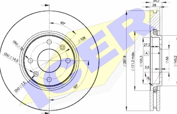 Icer 78BD4753-2 - Discofreno autozon.pro