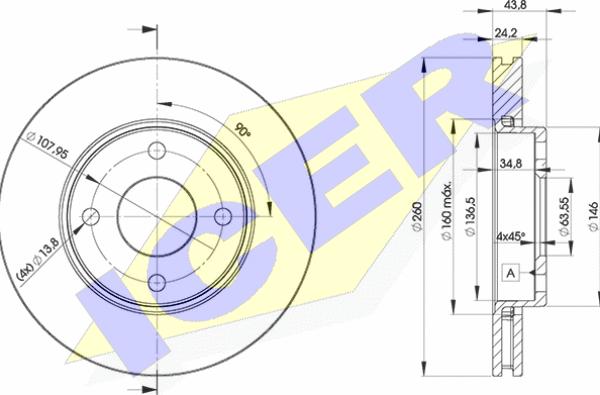 Icer 78BD5950-2 - Discofreno autozon.pro