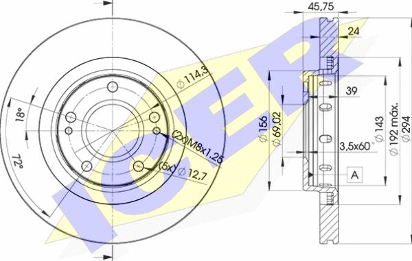 Icer 78BD5924-2 - Discofreno autozon.pro