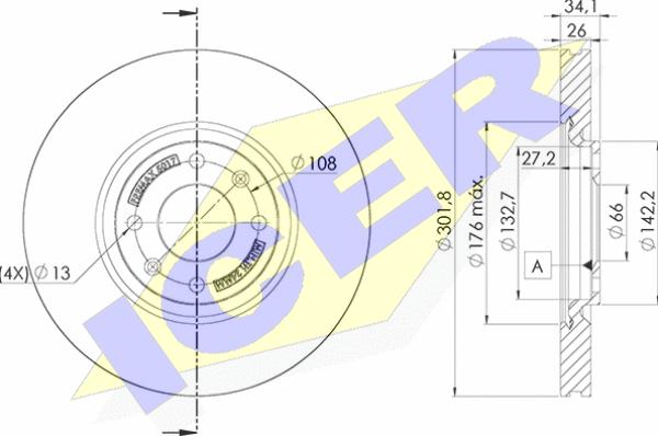 Icer 78BD5017-2 - Discofreno autozon.pro