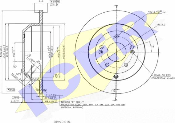 Icer 78BD5185-2 - Discofreno autozon.pro