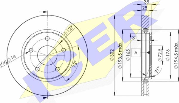 Icer 78BD5170-2 - Discofreno autozon.pro