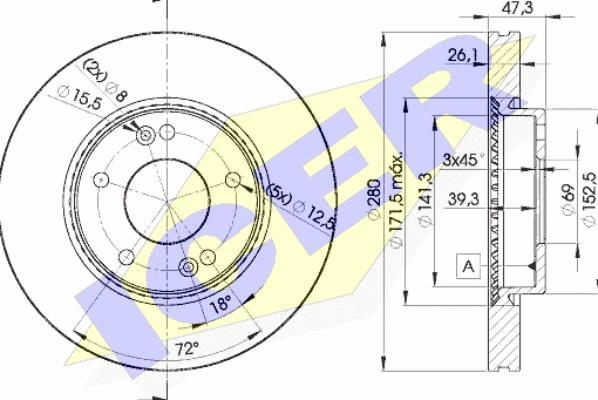 Icer 78BD5171-2 - Discofreno autozon.pro