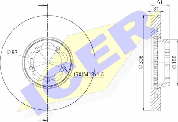 Icer 78BD6548-1 - Discofreno autozon.pro