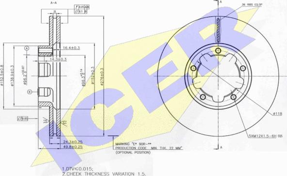 Icer 78BD0025-2 - Discofreno autozon.pro