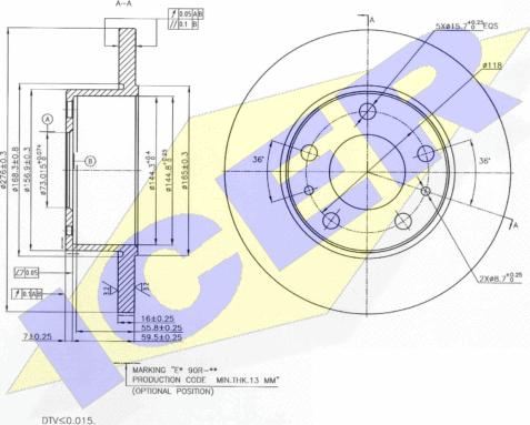 Icer 78BD0020-2 - Discofreno autozon.pro