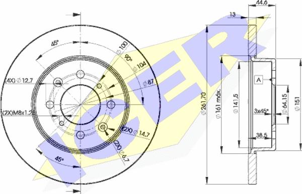 Icer 78BD0841-2 - Discofreno autozon.pro