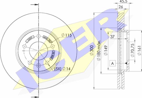 Icer 78BD1557-2 - Discofreno autozon.pro