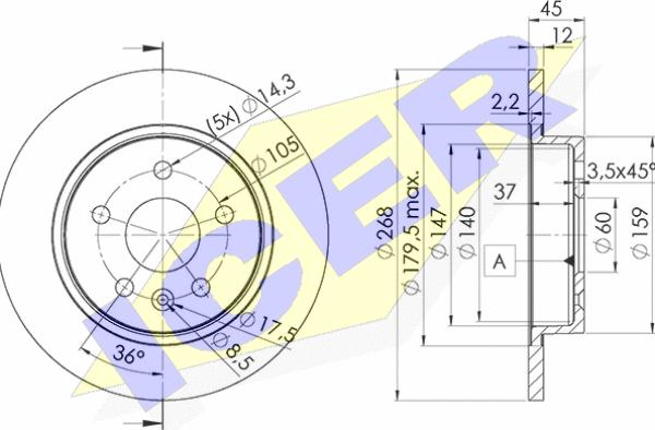 Icer 78BD1560-2 - Discofreno autozon.pro