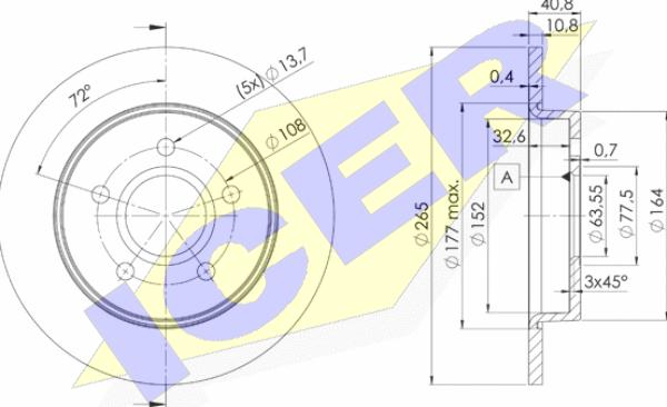 Icer 78BD3965-2 - Discofreno autozon.pro