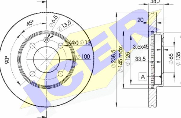 Icer 78BD3975-2 - Discofreno autozon.pro