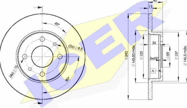 Icer 78BD3465-2 - Discofreno autozon.pro