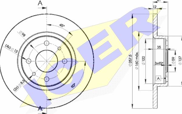 Icer 78BD3466-2 - Discofreno autozon.pro