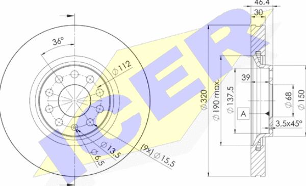 Icer 78BD3615-2 - Discofreno autozon.pro