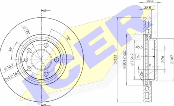 Icer 78BD3020-2 - Discofreno autozon.pro