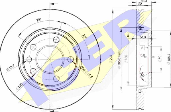 Icer 78BD3021-2 - Discofreno autozon.pro