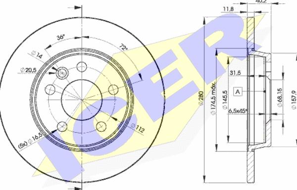 Icer 78BD3111-2 - Discofreno autozon.pro