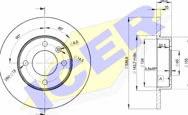 Icer 78BD3325-2 - Discofreno autozon.pro