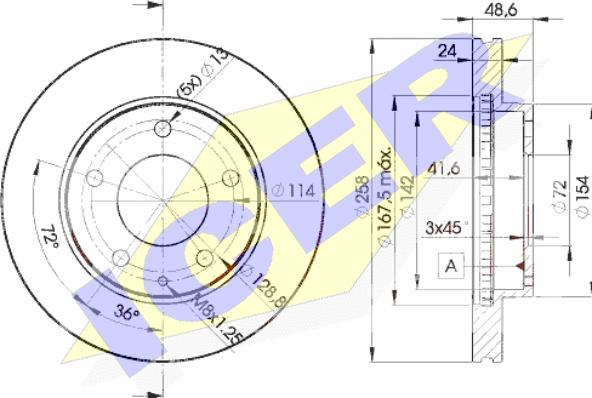 Icer 78BD3258-2 - Discofreno autozon.pro