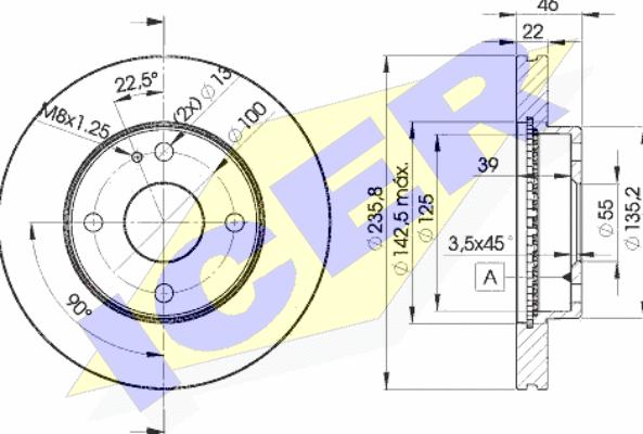 Icer 78BD3265-2 - Discofreno autozon.pro