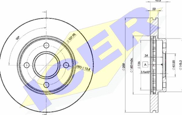 Icer 78BD3270-2 - Discofreno autozon.pro