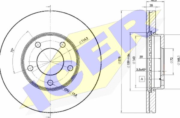 Icer 78BD3272-2 - Discofreno autozon.pro